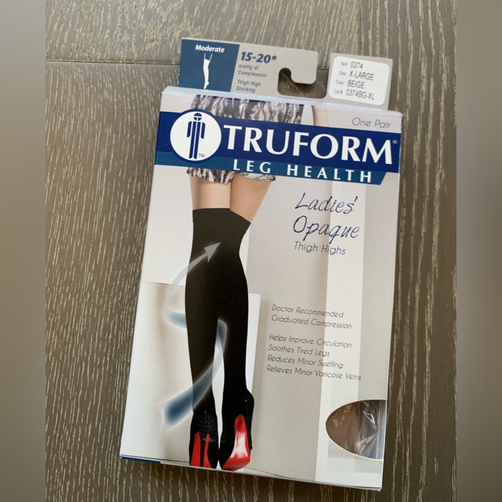 Truform Ladies' Opaque compression Thigh Highs